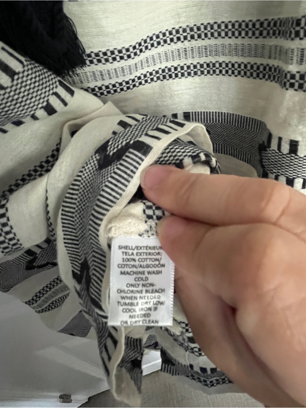 LOFT Navy and Cream Striped Flutter Sleeve Top - Picture 7 of 7
